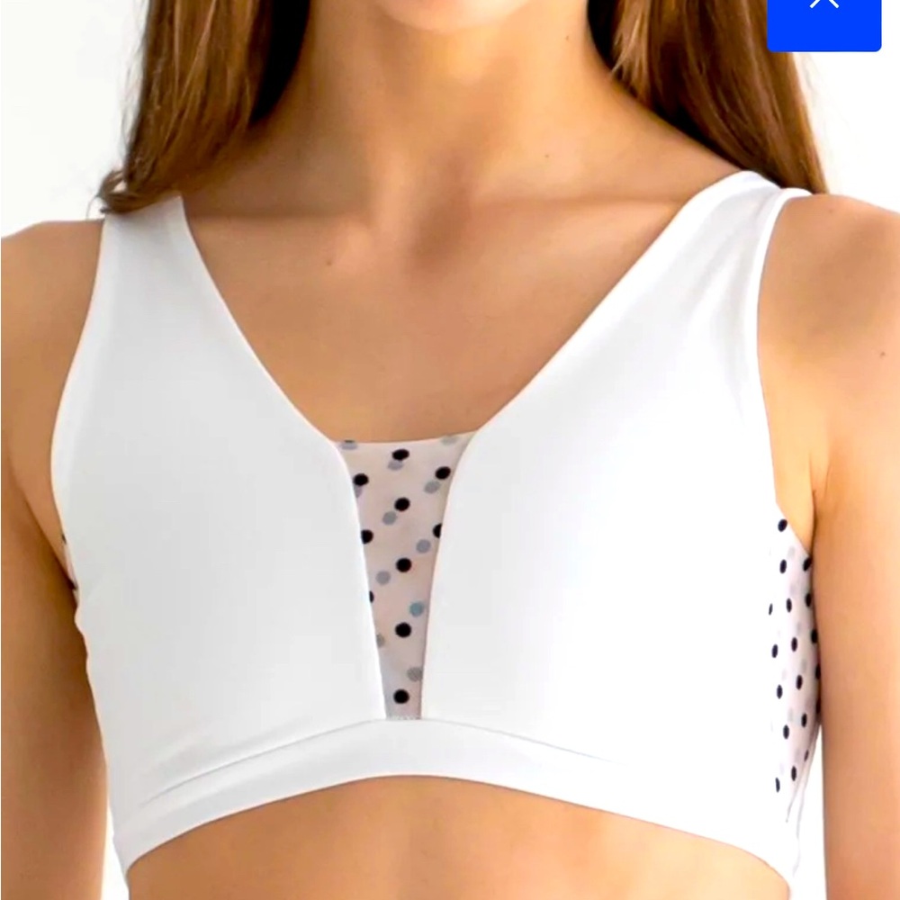 Blue Water Dance mesh crop top